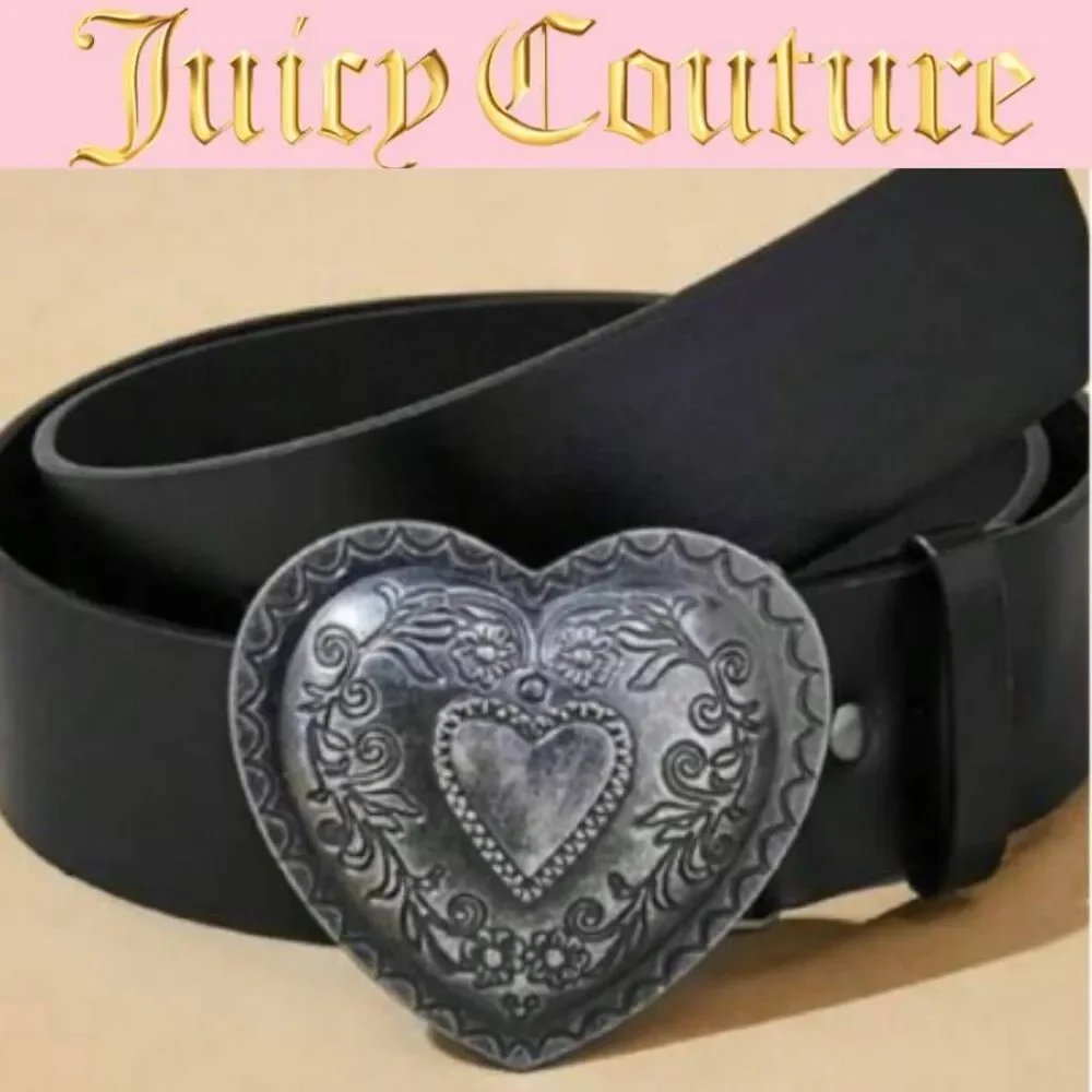 Juicy Couture Logo Heart Buckle Belt